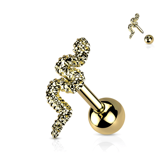 Steel Snake Barbell - SkinKandy | Body Jewellery & Piercing Online Australia