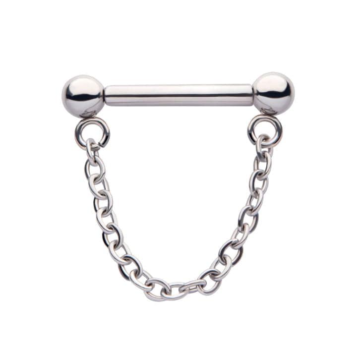 Threadless Titanium Septum Bar with Chain - SkinKandy | Body Jewellery & Piercing Online Australia