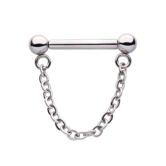 Threadless Titanium Septum Bar with Chain - SkinKandy | Body Jewellery & Piercing Online Australia
