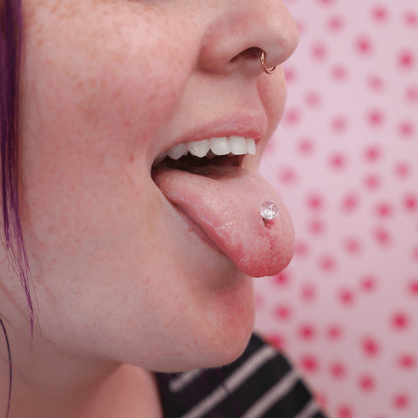 Clear Acrylic Glitter Titanium Barbell