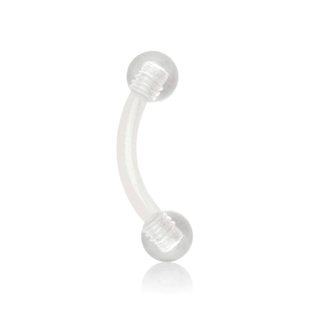 Acrylic Flexible Curved Eyebrow Bar - SkinKandy | Body Jewellery & Piercing Online Australia
