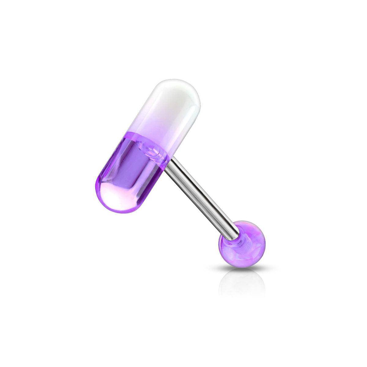 Pill Tongue Barbell (Acrylic) - SkinKandy | Body Jewellery & Piercing Online Australia