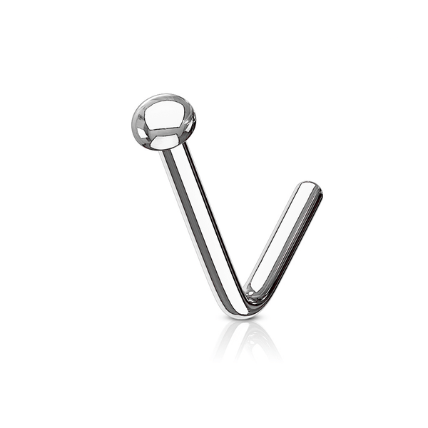 L-Shaped Nose Stud with Ball End