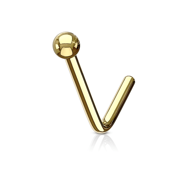 L-Shaped Nose Stud with Ball End