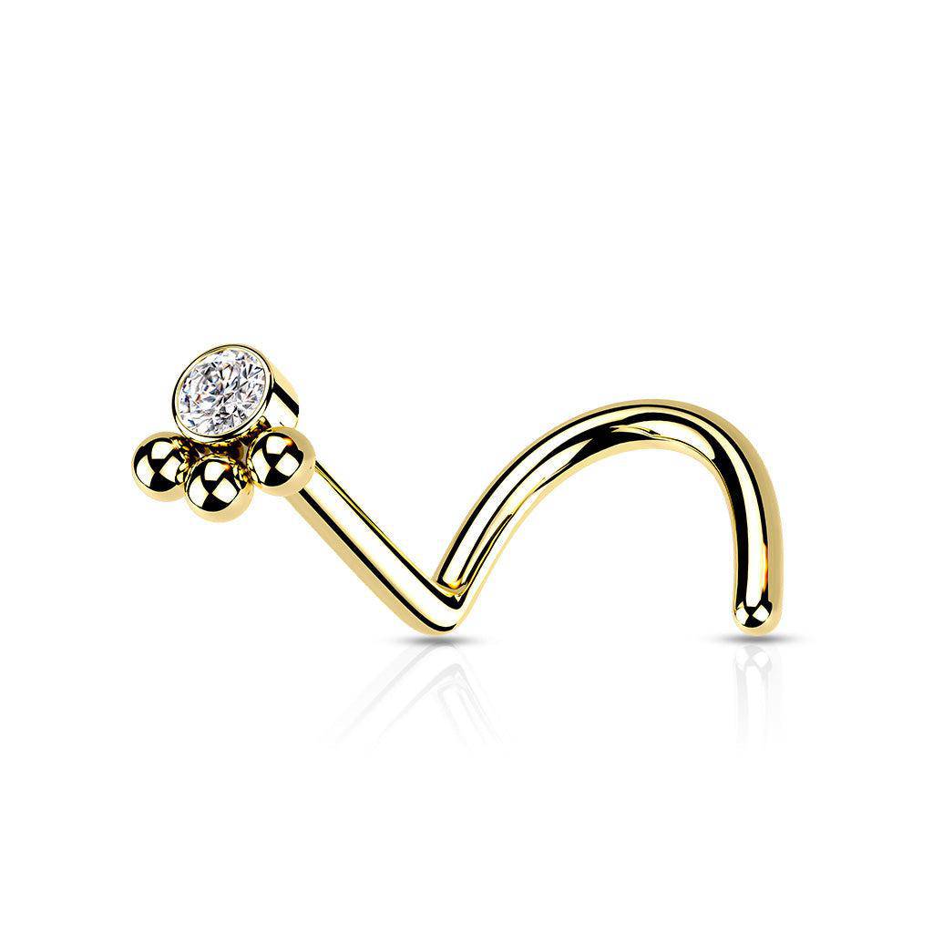 Beaded Cluster Nose Screw - SkinKandy | Body Jewellery & Piercing Online Australia