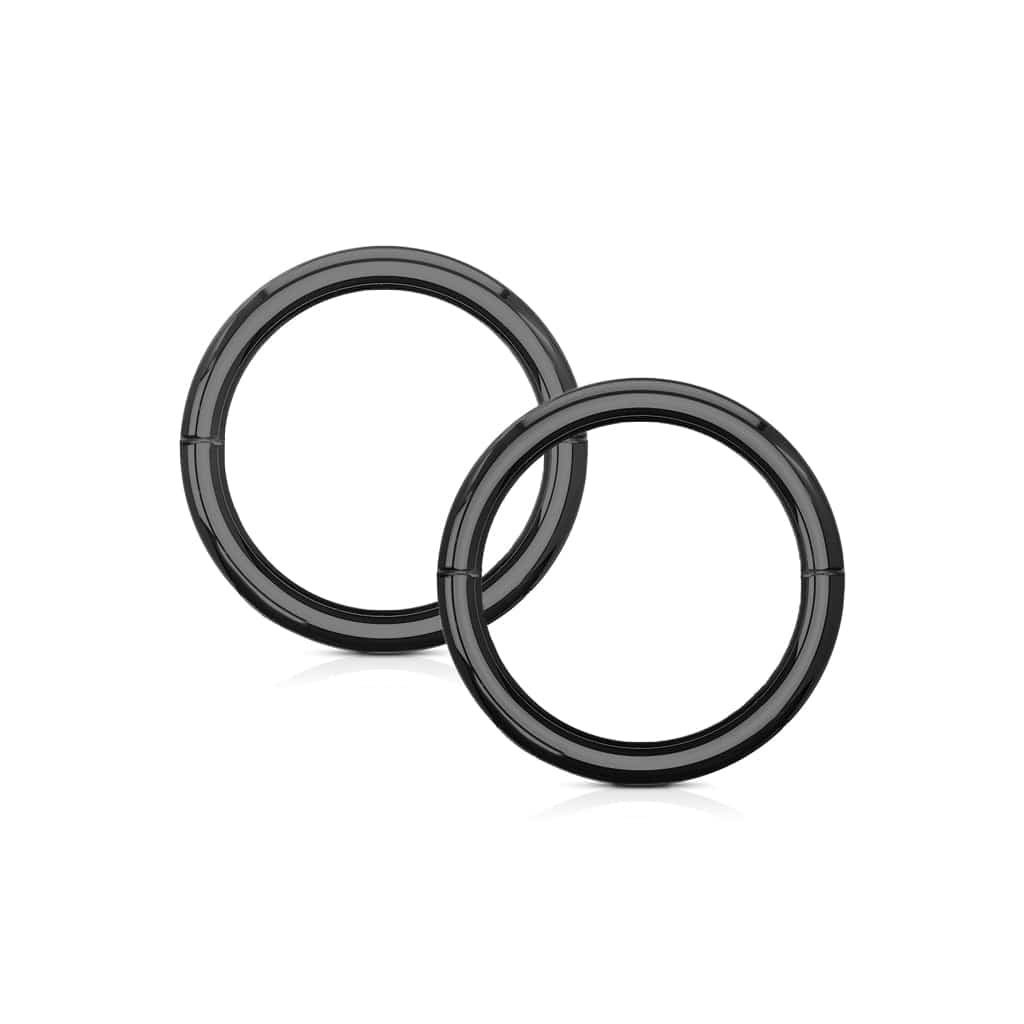 Black Plated Steel Sleepers - Pair - SkinKandy | Body Jewellery & Piercing Online Australia