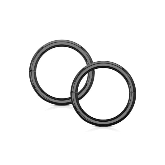 Black Plated Steel Sleepers - Pair - SkinKandy | Body Jewellery & Piercing Online Australia