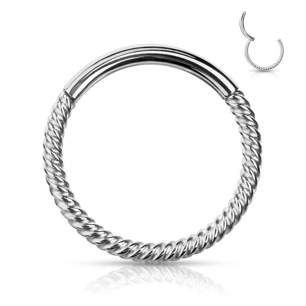 Braided Hinged Segment Ring - SkinKandy | Body Jewellery & Piercing Online Australia