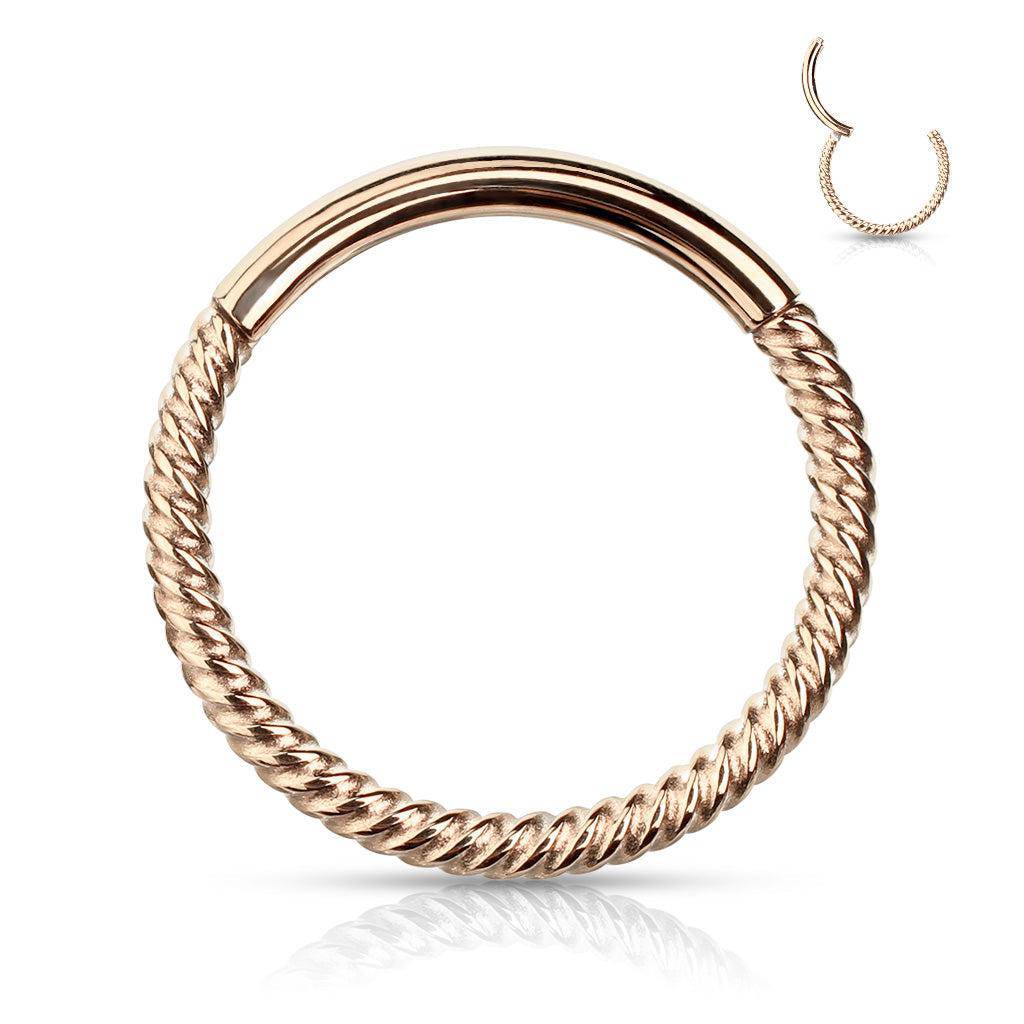 Braided Hinged Segment Ring - SkinKandy | Body Jewellery & Piercing Online Australia