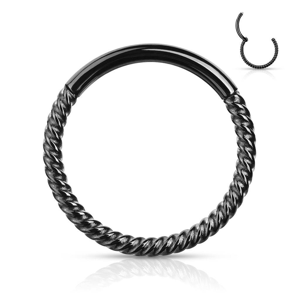 Braided Hinged Segment Ring - SkinKandy | Body Jewellery & Piercing Online Australia