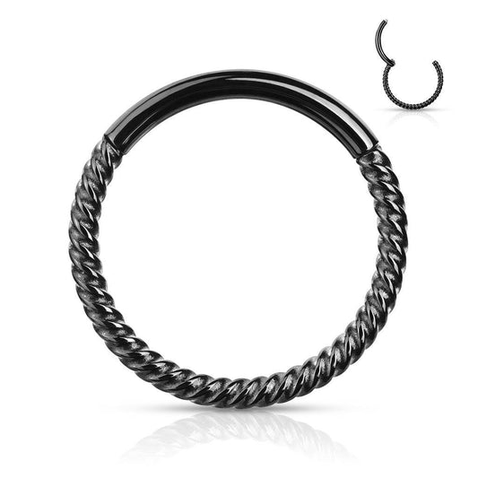 Braided Hinged Segment Ring - SkinKandy | Body Jewellery & Piercing Online Australia