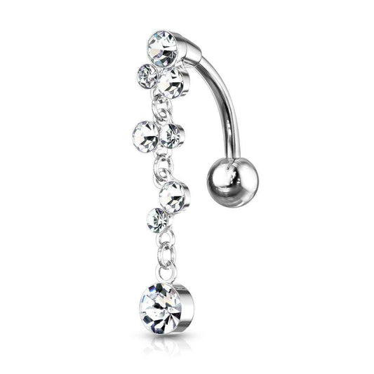 Cascading Gem Belly Ring - SkinKandy | Body Jewellery & Piercing Online Australia