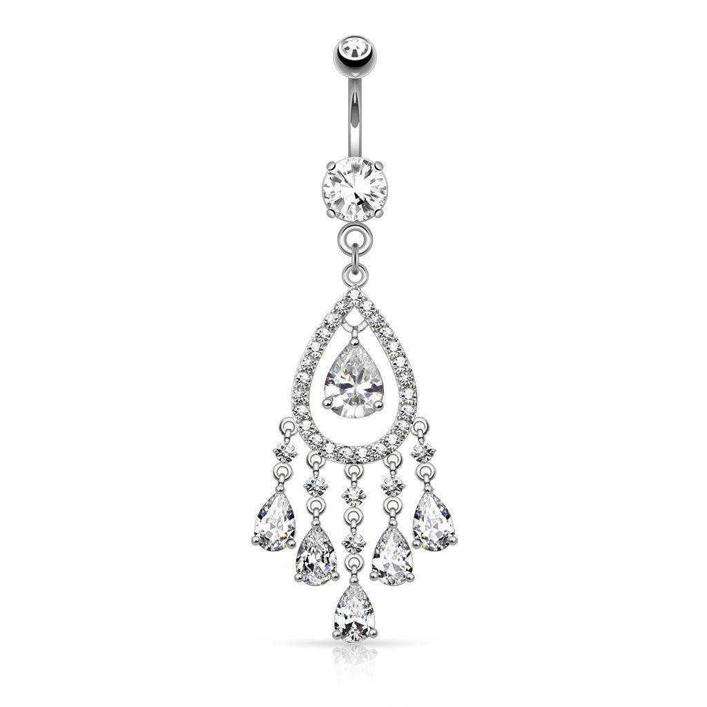 Chandelier Dangle Belly Bar - SkinKandy | Body Jewellery & Piercing Online Australia