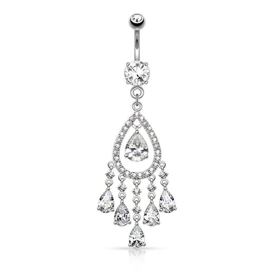 Chandelier Dangle Belly Bar - SkinKandy | Body Jewellery & Piercing Online Australia