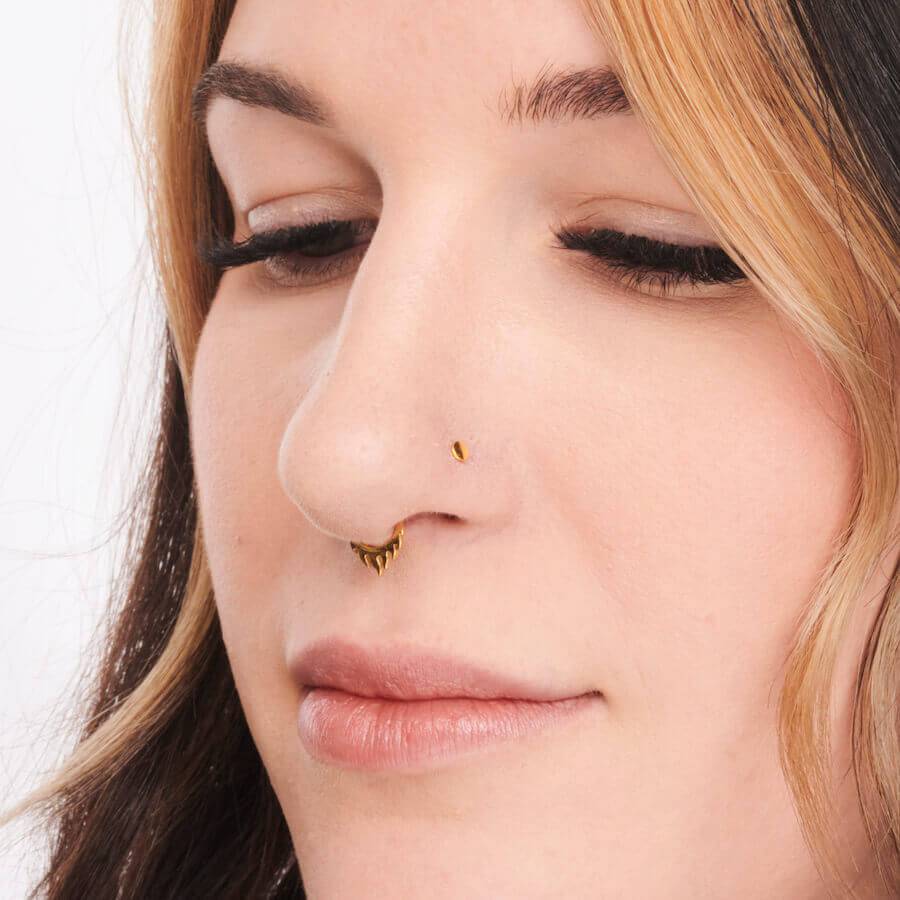 Disk Flat Top L Bend Steel Nose Ring - SkinKandy | Body Jewellery & Piercing Online Australia