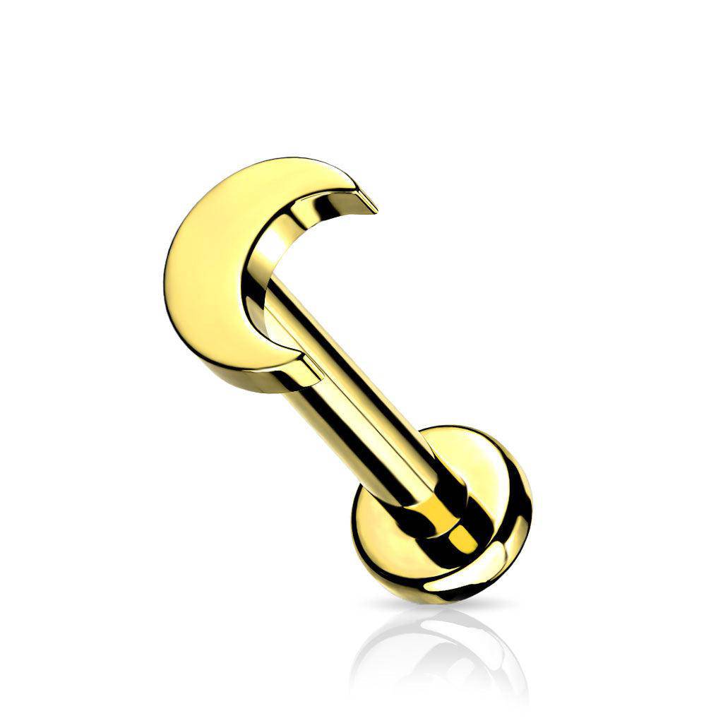 Crescent Moon Top Titanium Labret - SkinKandy | Body Jewellery & Piercing Online Australia