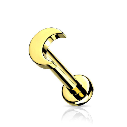 Crescent Moon Top Titanium Labret - SkinKandy | Body Jewellery & Piercing Online Australia
