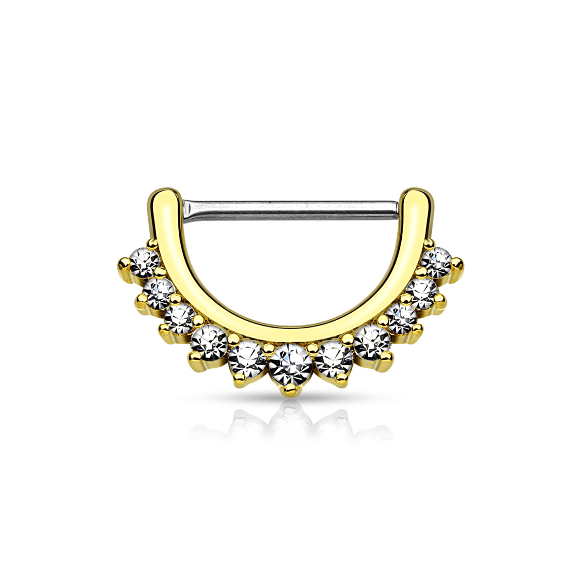 Cubic Zirconia Lined Nipple Clicker - SkinKandy | Body Jewellery & Piercing Online Australia