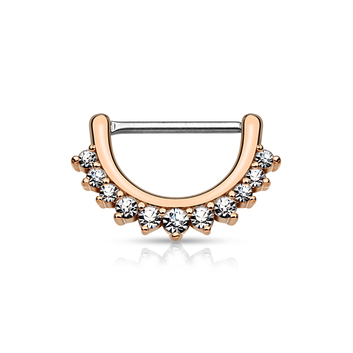 Cubic Zirconia Lined Nipple Clicker - SkinKandy | Body Jewellery & Piercing Online Australia