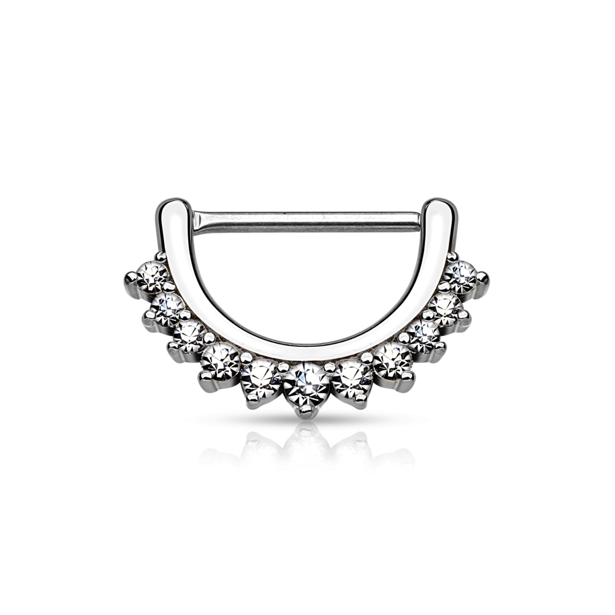 Cubic Zirconia Lined Nipple Clicker - SkinKandy | Body Jewellery & Piercing Online Australia
