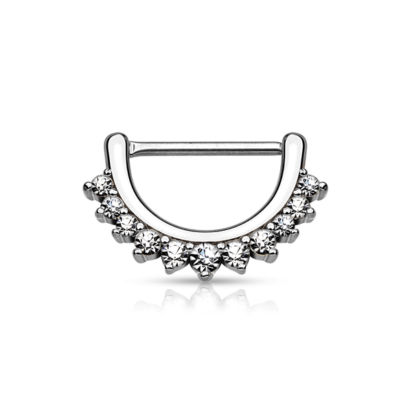 Cubic Zirconia Lined Nipple Clicker - SkinKandy | Body Jewellery & Piercing Online Australia