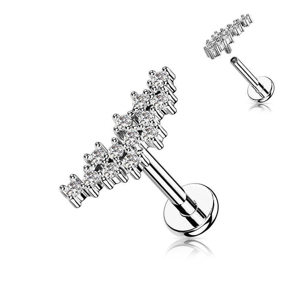 CZ Cluster Top Cartilage Labret