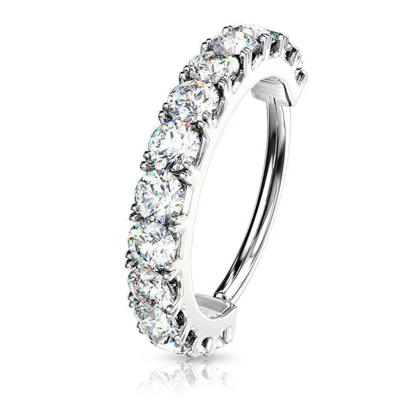 CZ Lined Bendable Hoop Rings