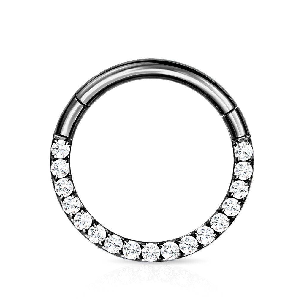 CZ Titanium Hinged Segment Ring