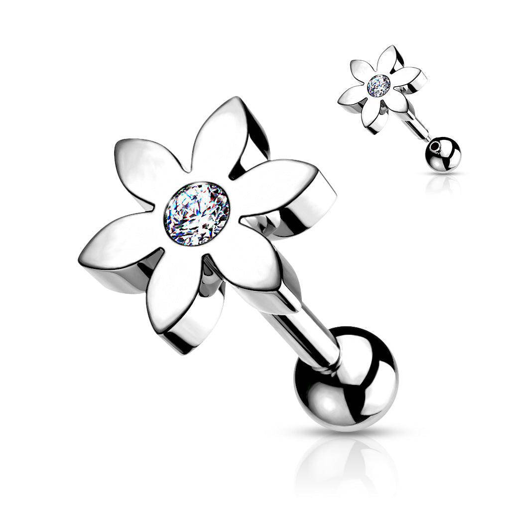 Daisy Flower Steel Cartilage Barbell - SkinKandy | Body Jewellery & Piercing Online Australia