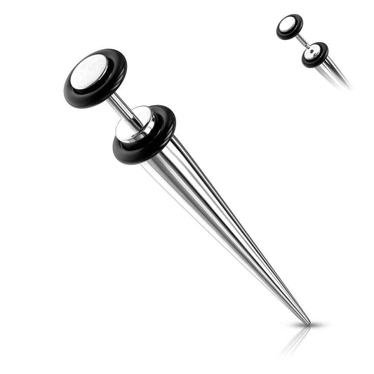 Fake Steel Taper Silver - Pair - SkinKandy | Body Jewellery & Piercing Online Australia