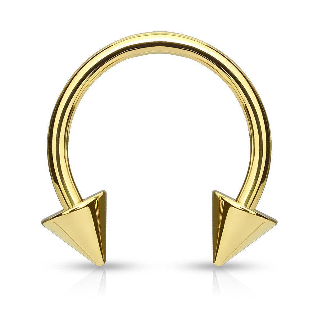 Gold Plated Horseshoe With Spikes