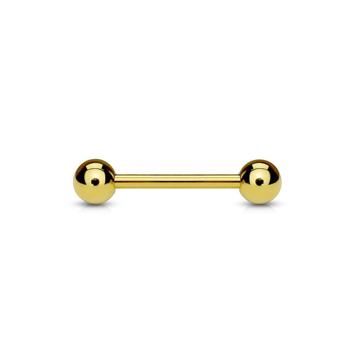 Gold Plated Over Steel Barbell - 16G - SkinKandy | Body Jewellery & Piercing Online Australia