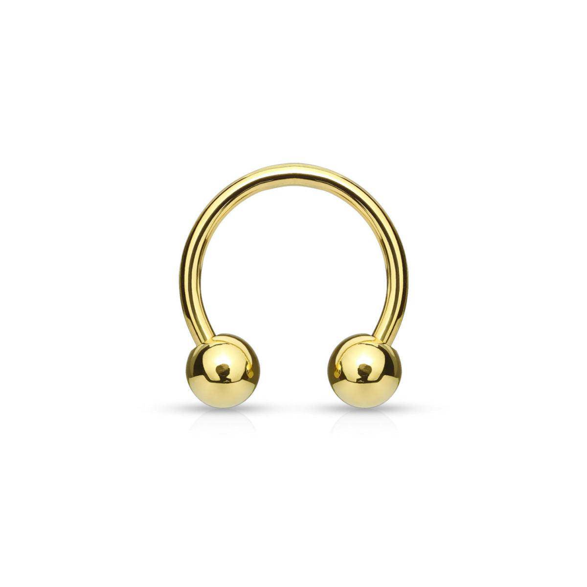 Gold Plated Over Steel Horseshoe - SkinKandy | Body Jewellery & Piercing Online Australia