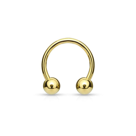 Gold Plated Over Steel Horseshoe - SkinKandy | Body Jewellery & Piercing Online Australia