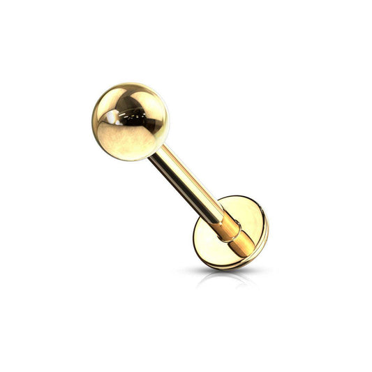 Gold Plated Over Steel Labret - SkinKandy | Body Jewellery & Piercing Online Australia