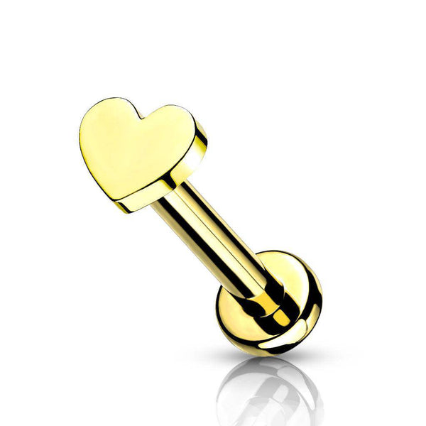 Heart Top Titanium Labret Stud
