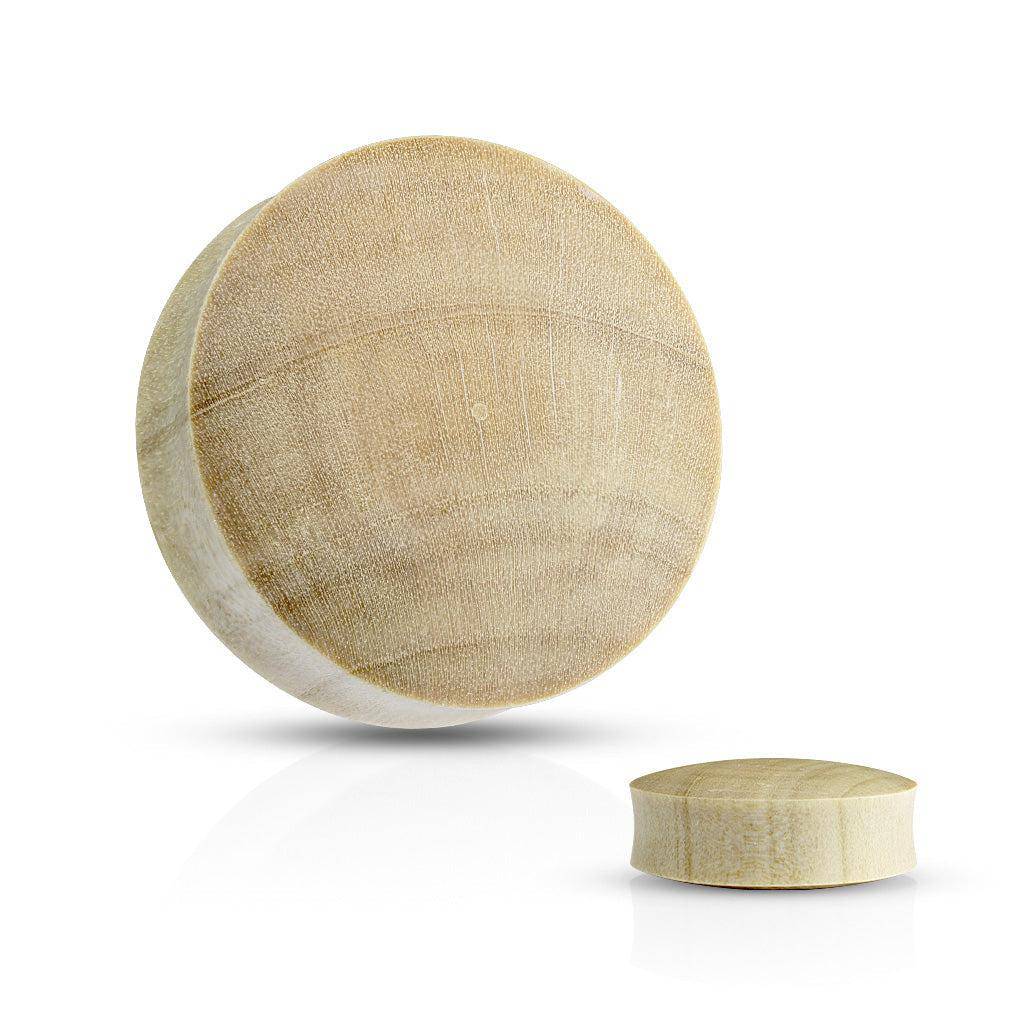 Light Wood Convex Saddle Fit Organic Plug - SkinKandy | Body Jewellery & Piercing Online Australia