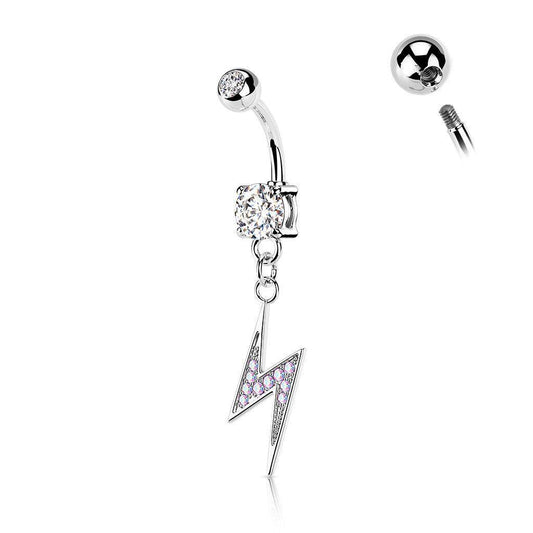 Lightning Bolt Belly Ring - SkinKandy | Body Jewellery & Piercing Online Australia