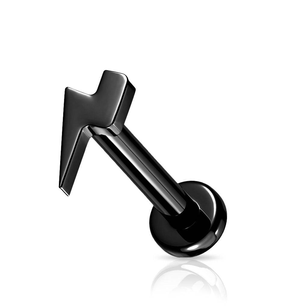 Lightning Bolt Titanium Internally Threaded Labret - SkinKandy | Body Jewellery & Piercing Online Australia
