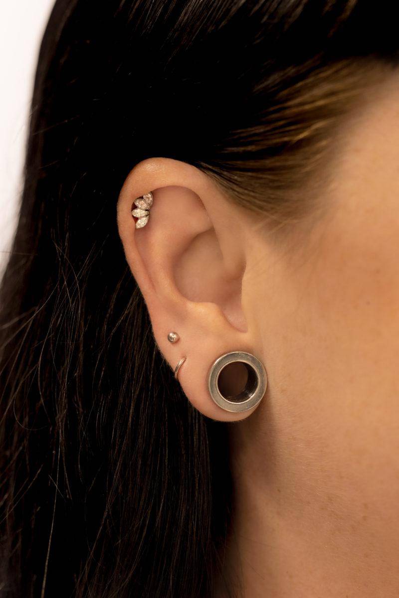 Marquis CZ Fan Flatback Labret - SkinKandy | Body Jewellery & Piercing Online Australia