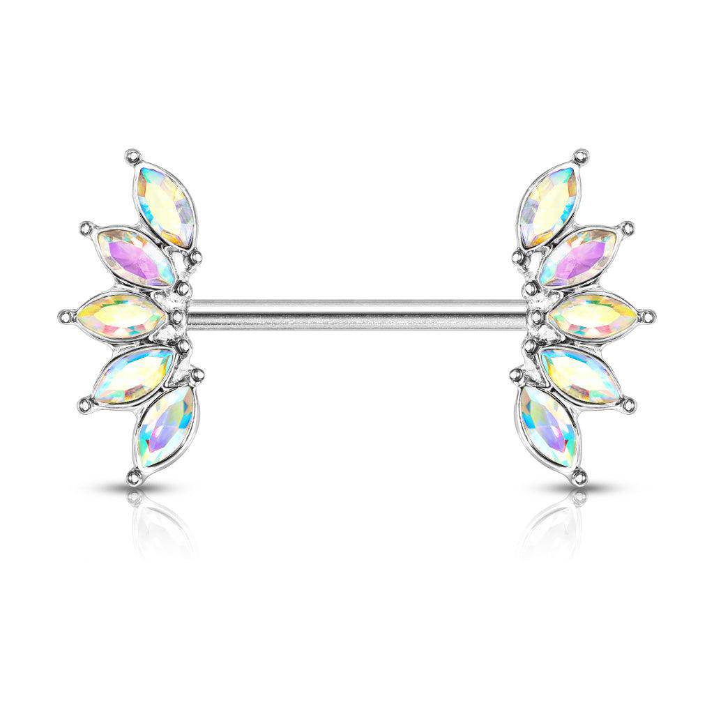 Marquis CZ Steel Nipple Bar - SkinKandy | Body Jewellery & Piercing Online Australia