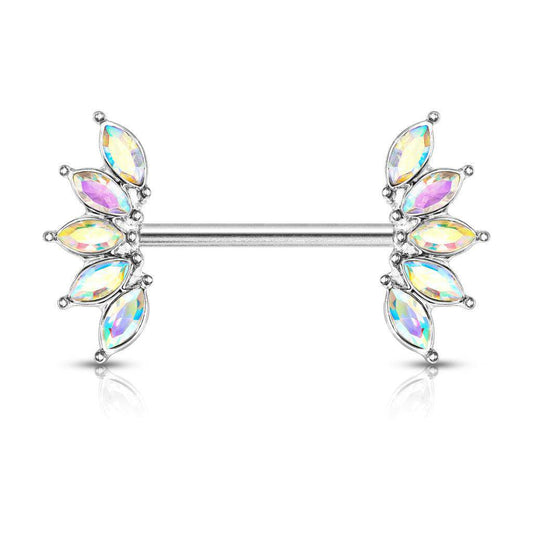 Marquis CZ Steel Nipple Bar - SkinKandy | Body Jewellery & Piercing Online Australia