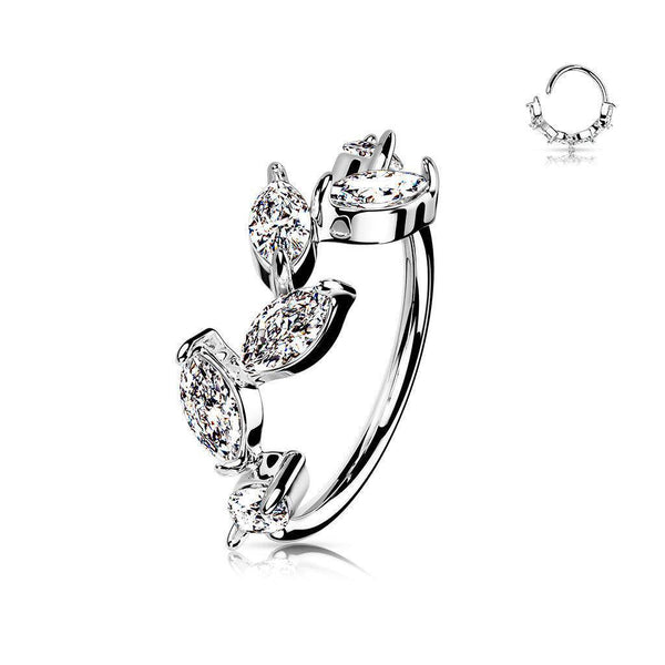 Marquis CZ Vine Bendable Ring