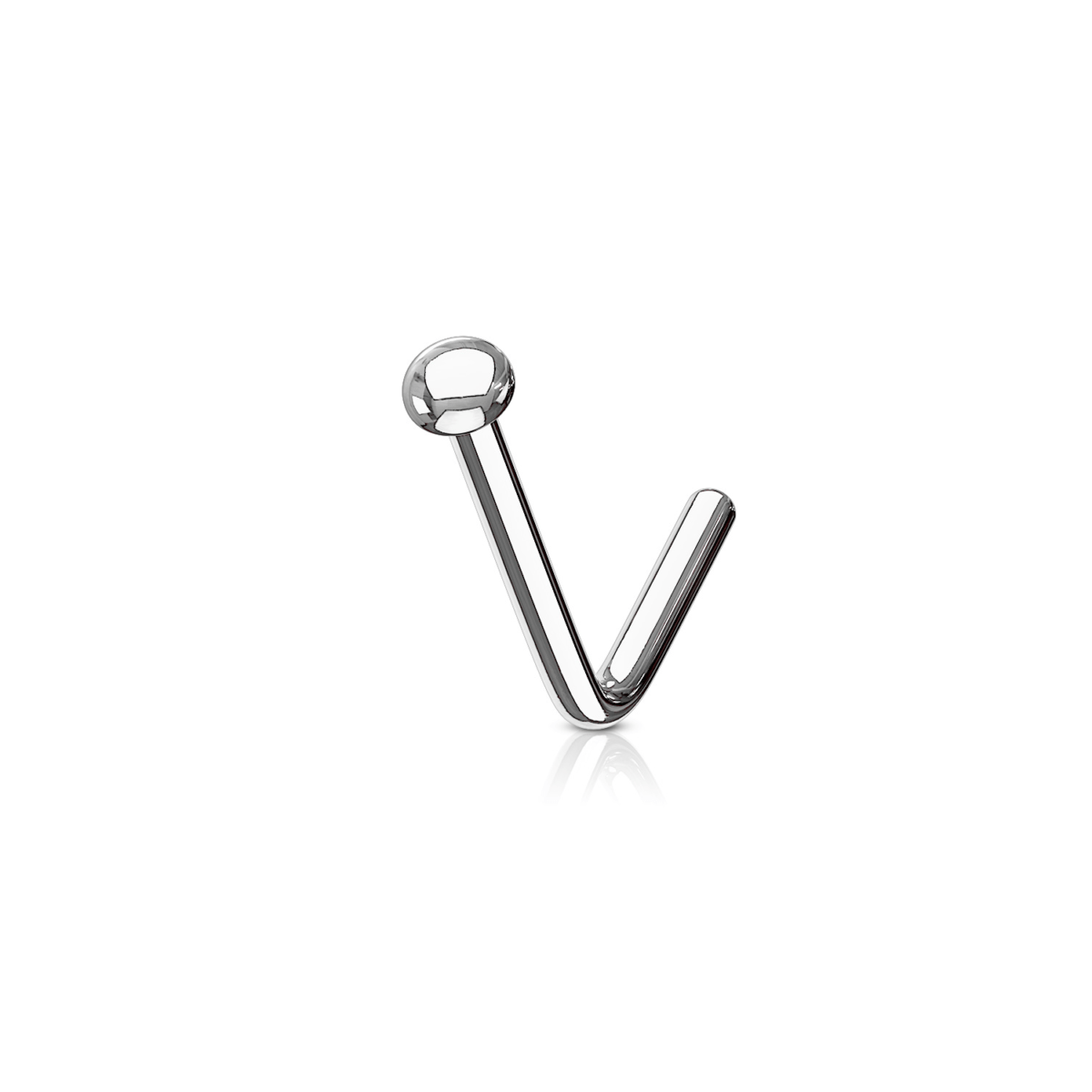 Nose Steel L Bend Flat Top - SkinKandy | Body Jewellery & Piercing Online Australia