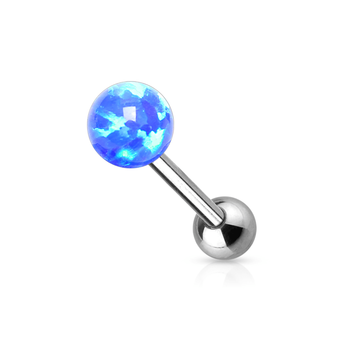 Opal Barbell Internally Threaded (Steel) - SkinKandy | Body Jewellery & Piercing Online Australia