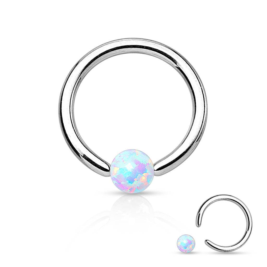 Opal Ball Closure Ring