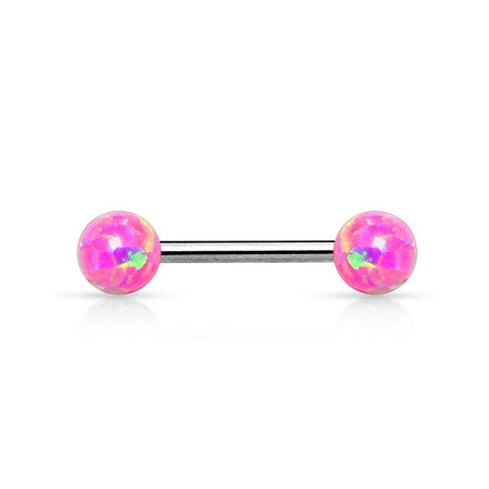 Opal Internally Threaded Ends Nipple Barbell Steel