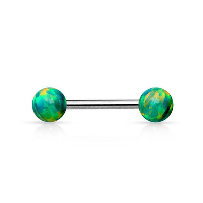Opal Internally Threaded Ends Nipple Barbell Steel