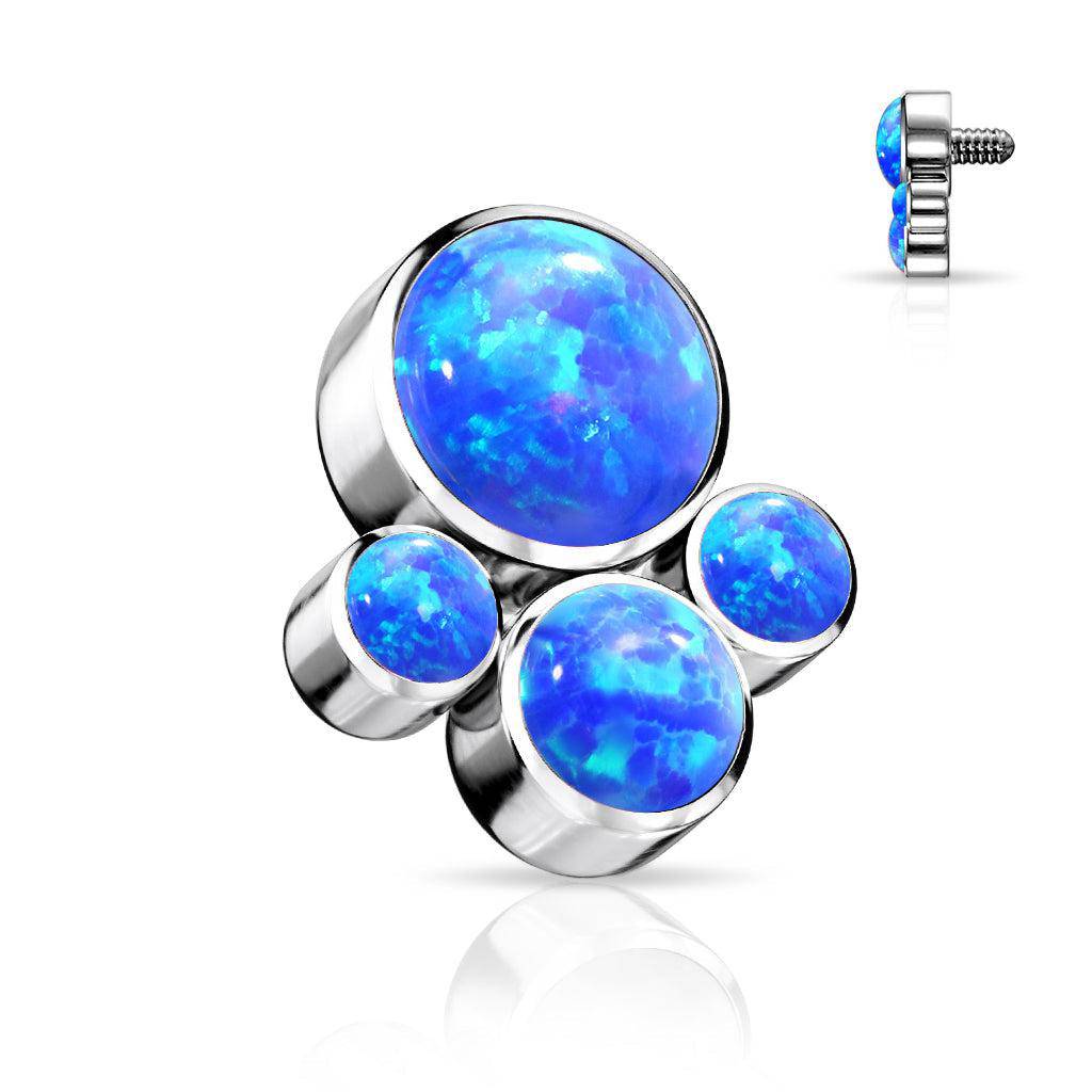 Opal Pet Paw Titanium Internally Threaded Top - SkinKandy | Body Jewellery & Piercing Online Australia