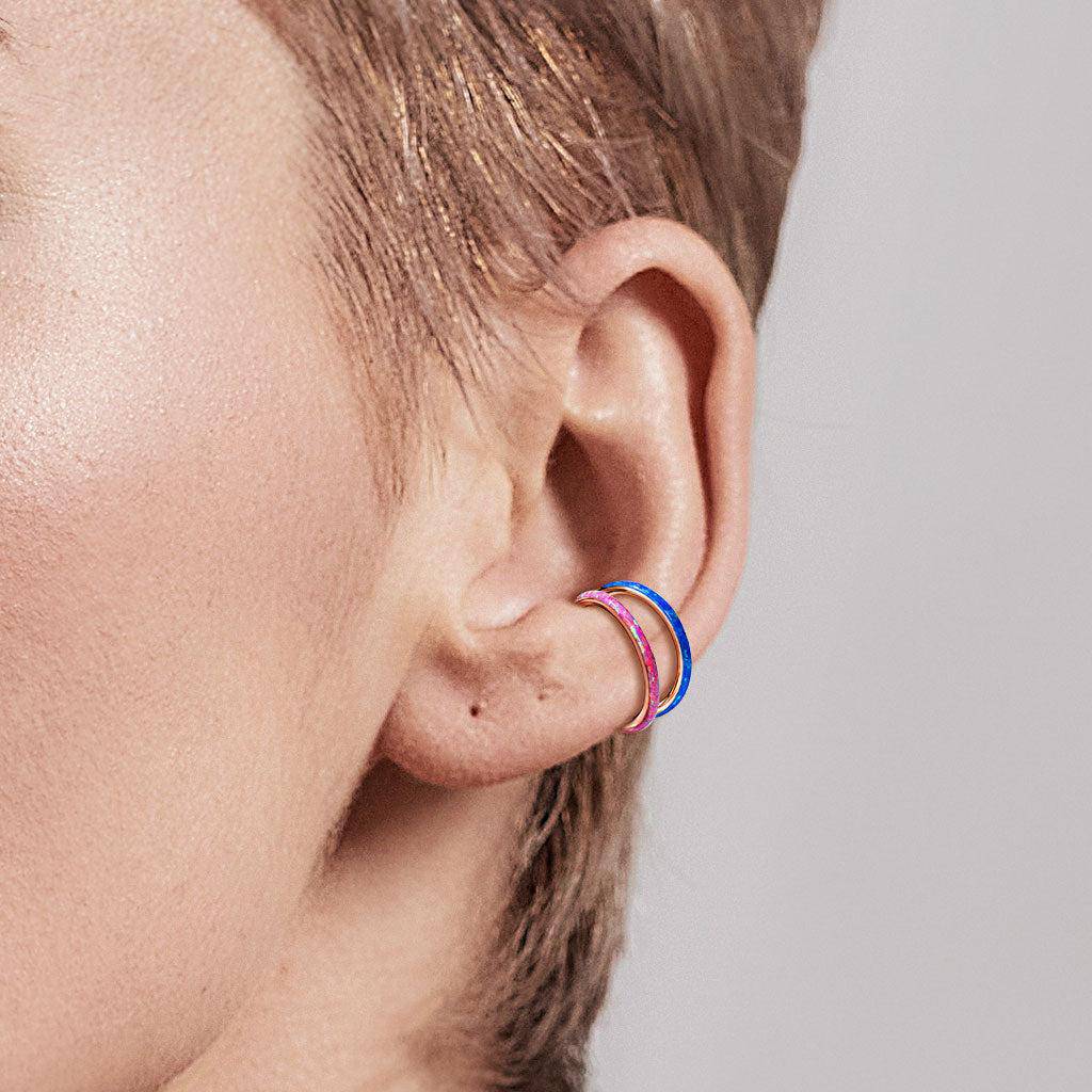 Outward Facing Opal Segment Ring - SkinKandy | Body Jewellery & Piercing Online Australia